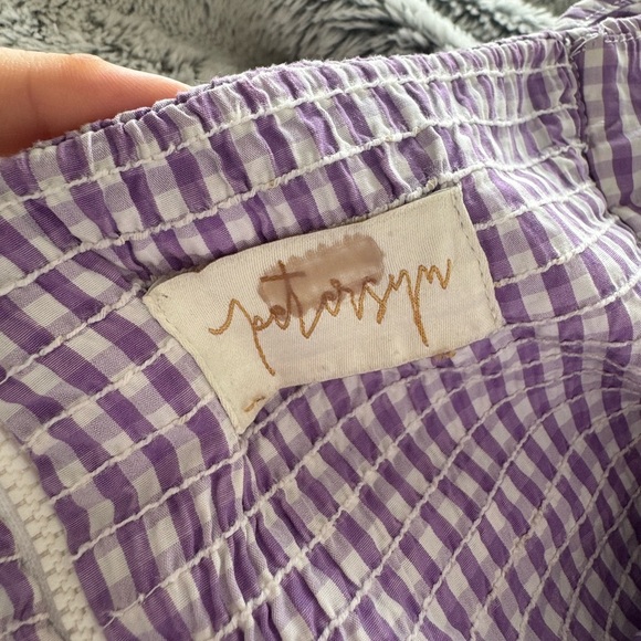 PETERSYN Lavender Gingham Plaid Purple Tate Top - Picture 11 of 11